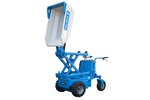Elektrische minidumper met hoge kiepstand, hydraulische kiepbak, 8 werkuren (73 cm breed)