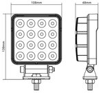 LED WERKLAMP 25W 60&deg; VIERKANT 108M 12/24V 2200LM