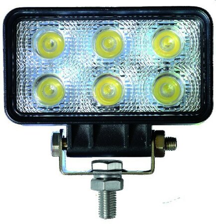 RECHTHOEKIGE LED KOPLAMP 12 / 24V 18W 1000LM GROTE VERLICHTING
